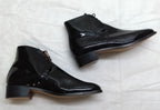 Sanders George Boots Officers Black Patent With Spur Box Housing UK 13