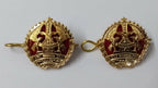 Officer Rank Badges Facing Birds Insignia Small Split Pin Rank Pips 2 Pairs