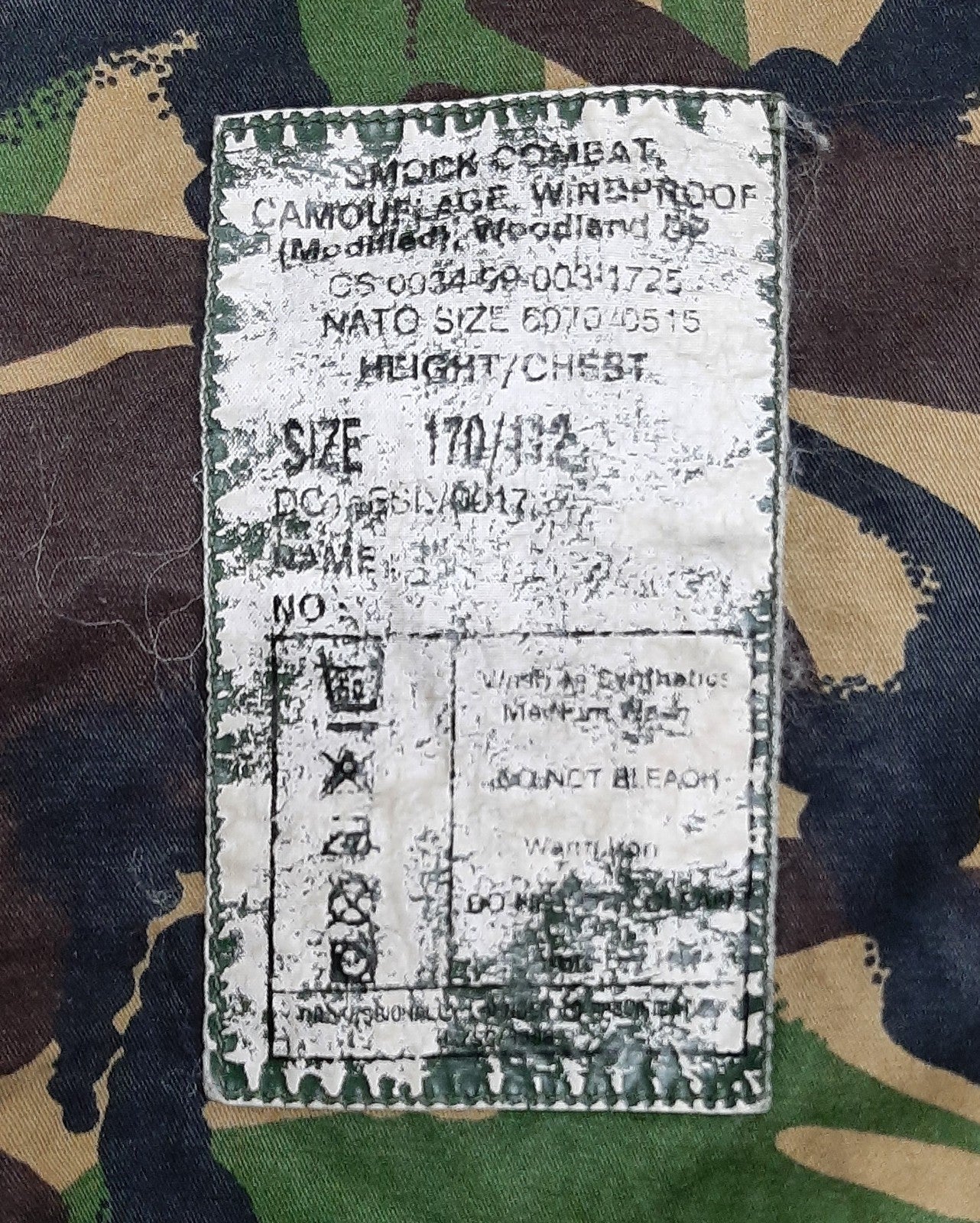 Vintage DPM Smock Modified British Army / Forces Camo Windproof Jacket 112cm