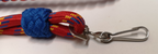 Blue Red Yellow Decorative Ceremonial 3 Knots Lanyard with Clip