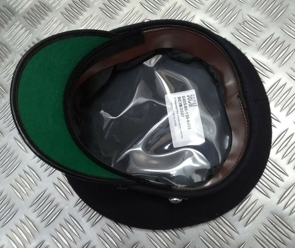 Dress Hat with E II R Buttons & Chinstrap Navy Blue Parade Peak Cap