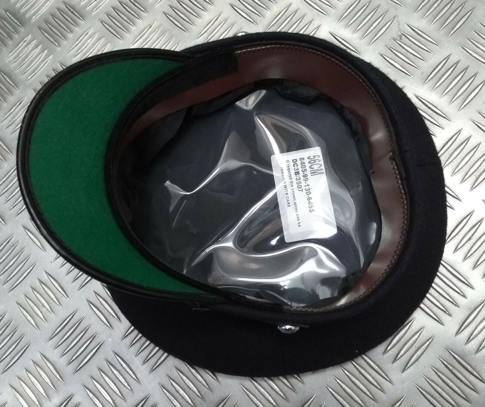 Dress Hat with E II R Buttons & Chinstrap Navy Blue Parade Peak Cap
