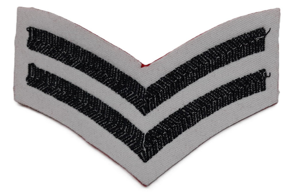 10 Army Chevrons Green on Red Felt British Corporal Rank Stripes Job Lot