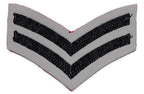 10 Army Chevrons Green on Red Felt British Corporal Rank Stripes Job Lot