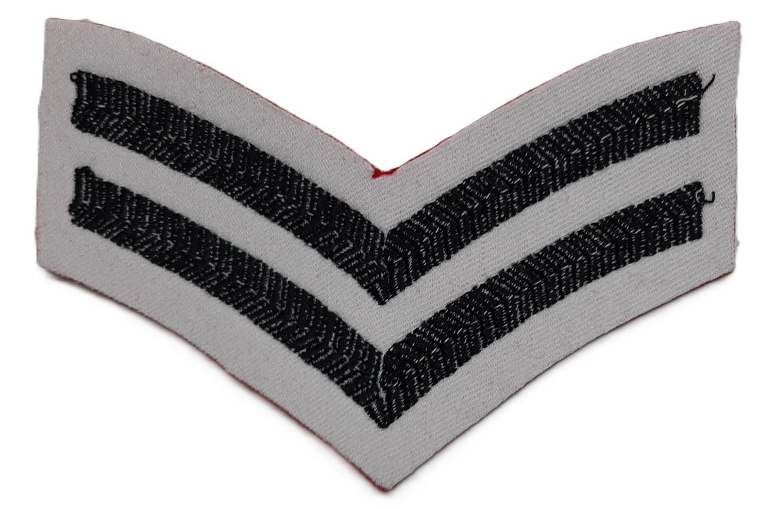10 Army Chevrons Green on Red Felt British Corporal Rank Stripes Job Lot