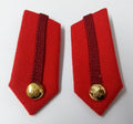 SNR Rank Gorgets Scarlet Red Melton & Maroon Braid Detail For Senior Officers