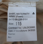 British Army Shirts x2 FAD No2 Fawn Maternity Short Sleeves Size 115cm