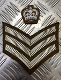 No2 FAD Chevron 3 Bar and Q/C Crown Badge for Number 2 Dress Jackets