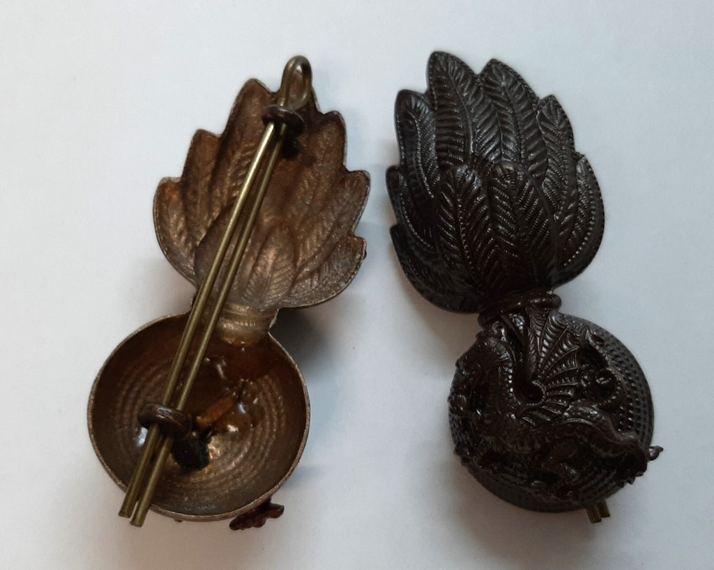Vintage RWF Badges Old Pattern British Army Officers Royal Welch Fusiliers