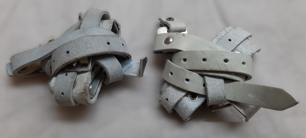 Crampon Boot Spikes British Tri Service Chrome Leather Straps One Size