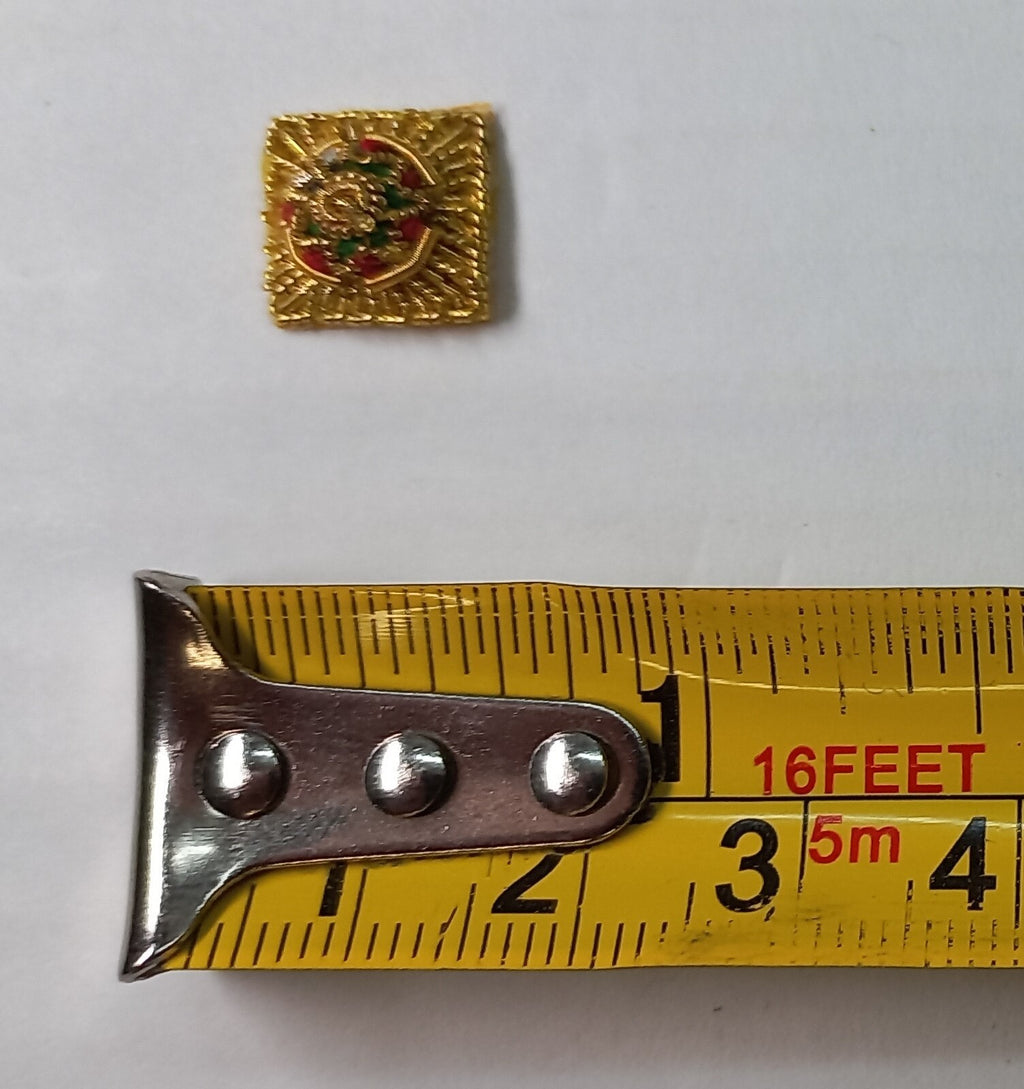 Shoulder Pips 3/8" Gold Hand Embroidered H/E Bath Stars 1 Pair