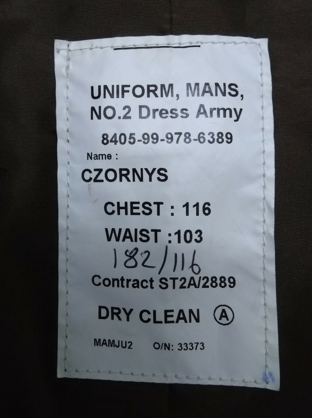 British Army No2 REME Regiment Dress Jacket Fully Buttoned With Insignia Patches EBYT989
