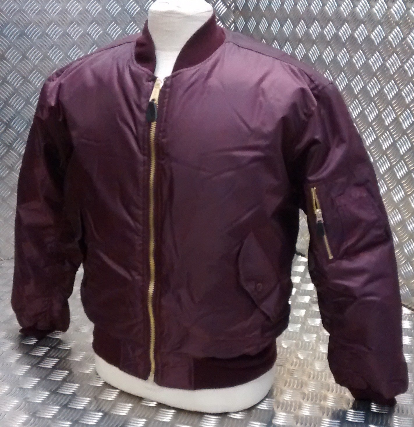 MA1 US Military Style Bomber Jacket Maroon - NEW