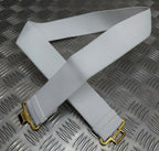 British Army Issue White Courlene Parade Belt with Brass Buckle