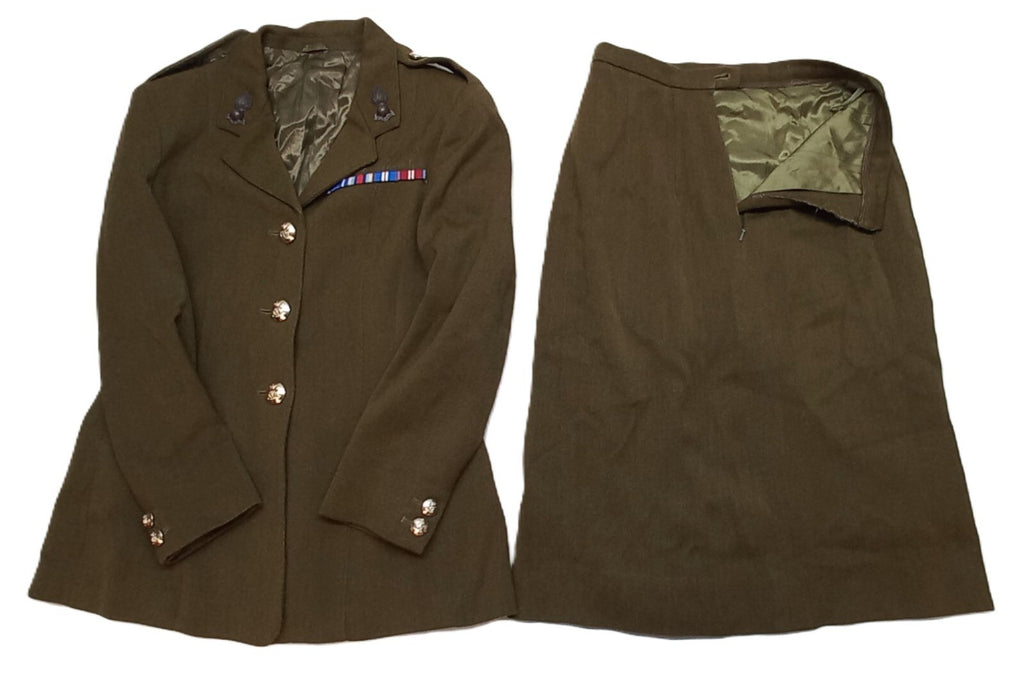 Vintage British Army No2 Suit Number Two Khaki OFC 2 Piece Jacket and Skirt Woman's Goodwood