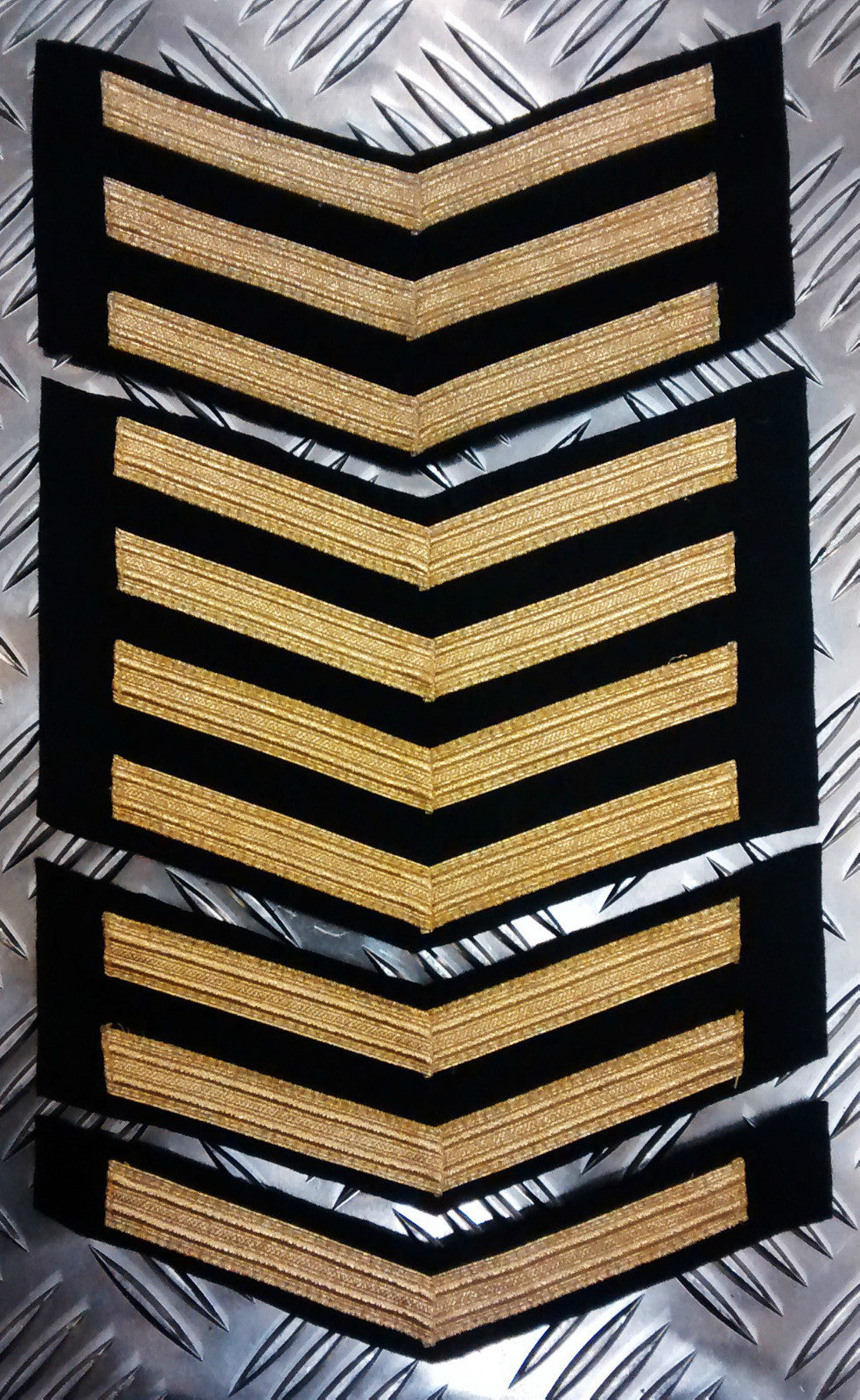 Genuine British Naval Royal Navy RN Gold Chevrons Patch badge - Brand New