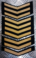 Genuine British Naval Royal Navy RN Gold Chevrons Patch badge - Brand New