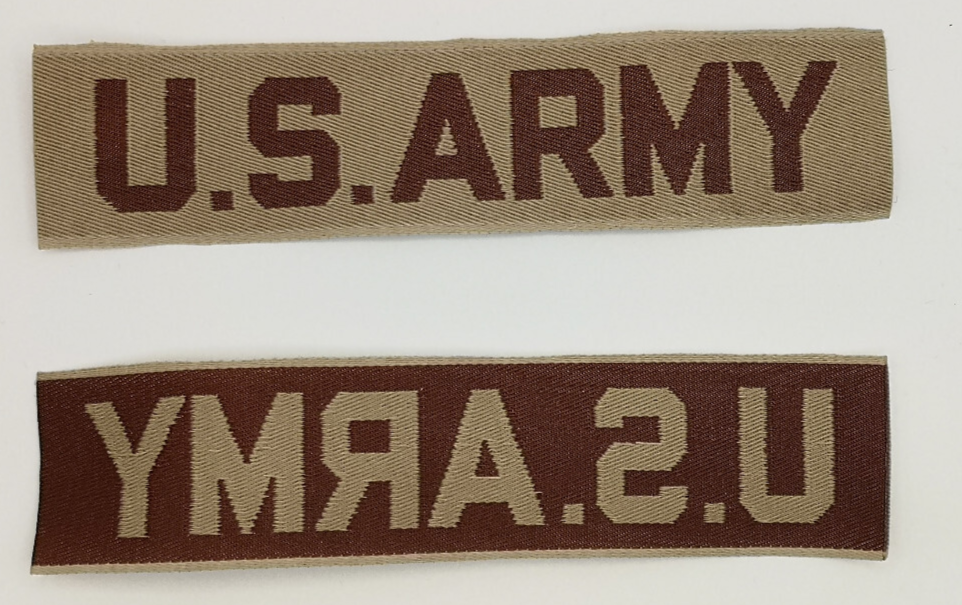 US Breast / Chest Patch Strip x2 US ARMY