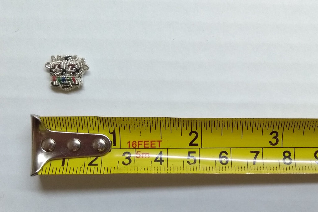 Army Silver Crowns Gilt With Crimson Padding Hand Embroidered Insignia 3/8" 1 Pr