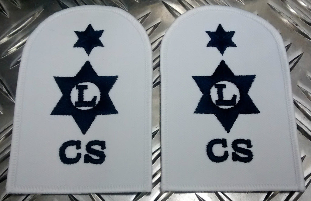 Genuine Pair of Royal Navy RN Logistics Catering Service AR Patches/Badges-NEW