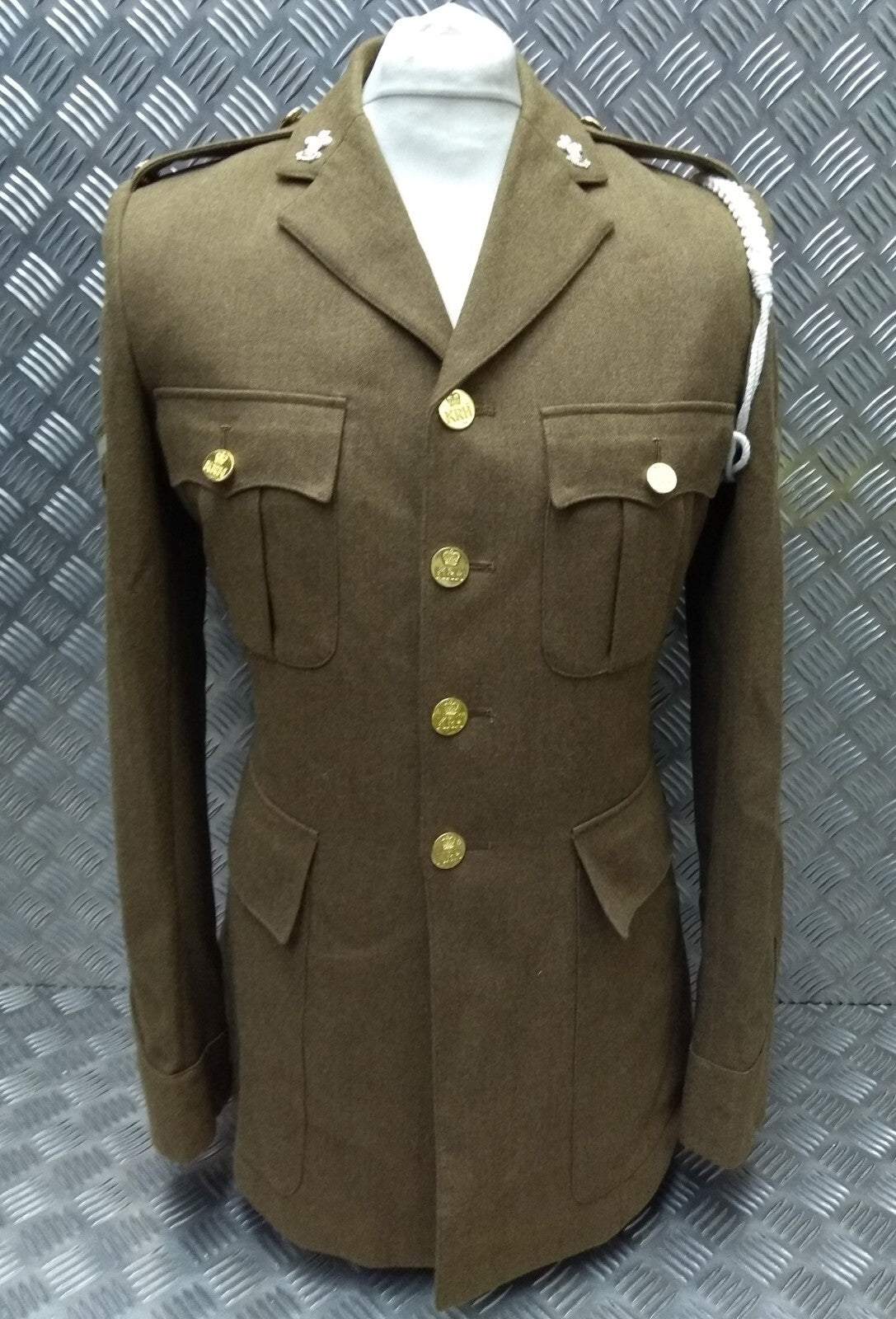 No2 KRH FAD Jacket Fully Buttoned With Insignia & Badges British Army Style