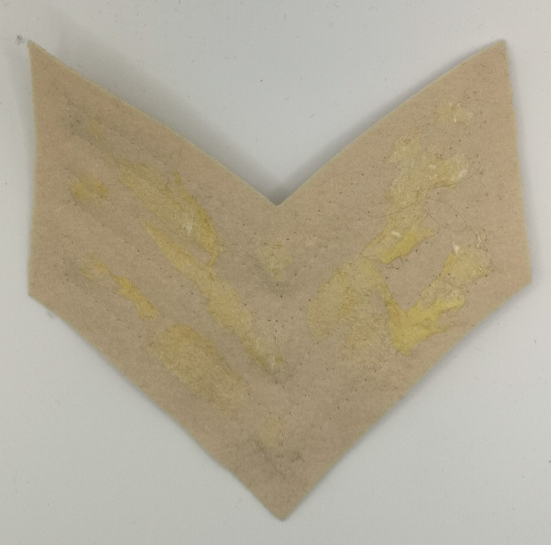 Lancers Regiments Patch Sergeant 3 Chevron Gold on White / Cream