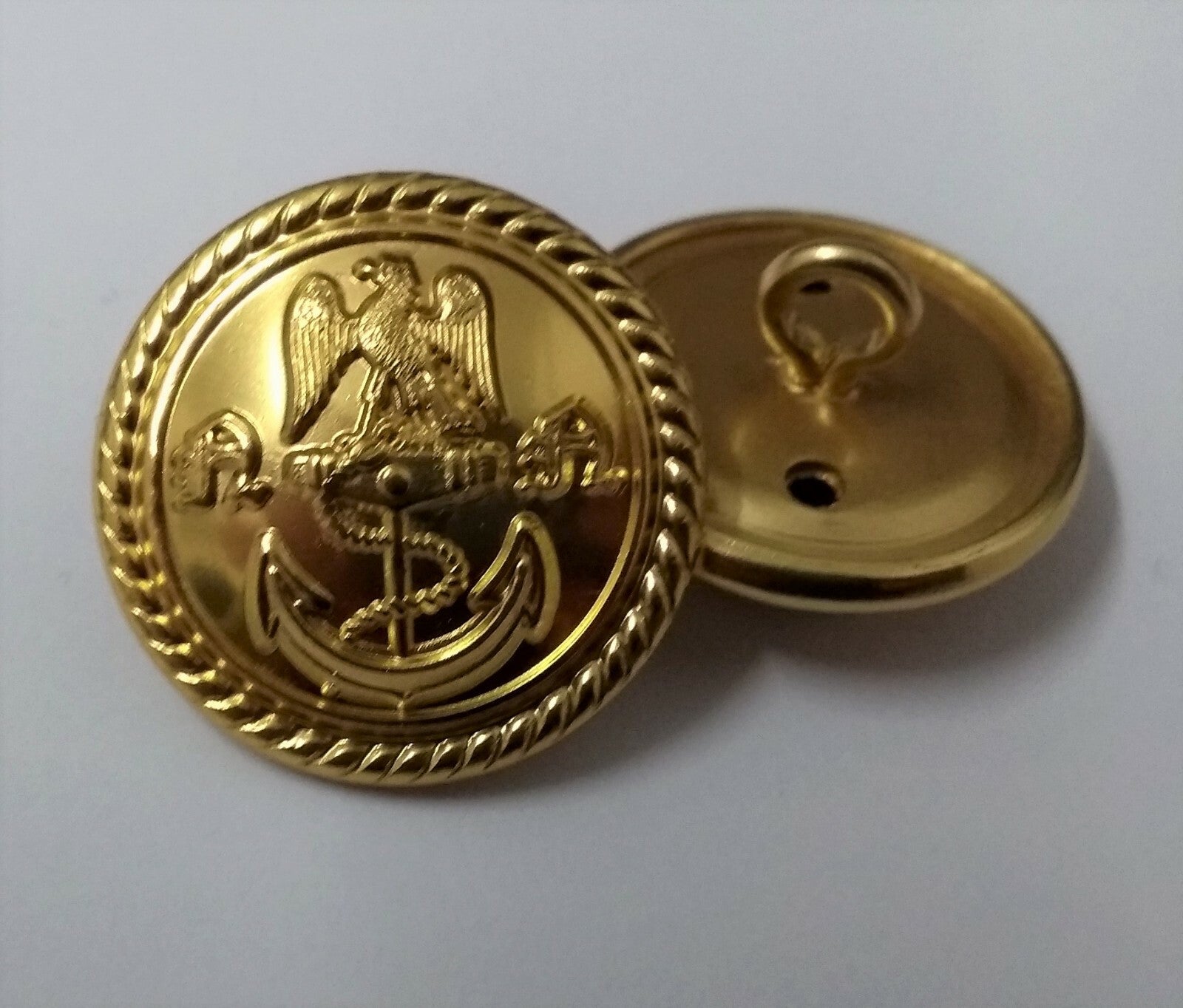 Genuine Nigerian Navy Issue Officers Insignia Buttons 37L 23.5mm ASBT192 X2