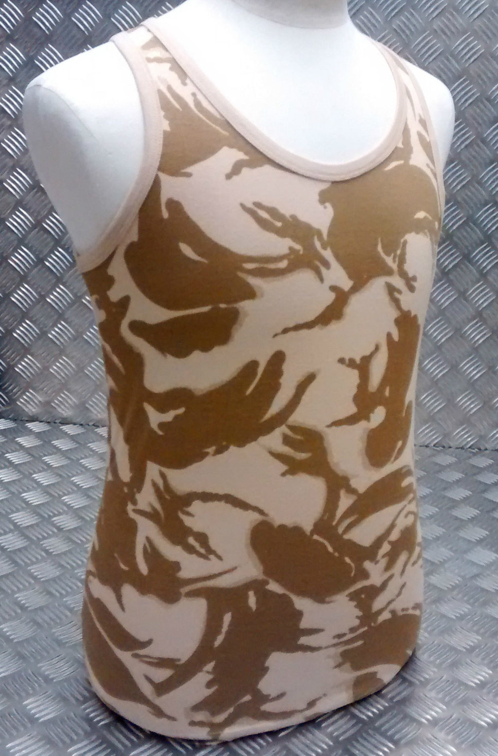 100% Cotton Desert Camo Sleeveless Vest Singlet Tank Top - All Sizes - NEW