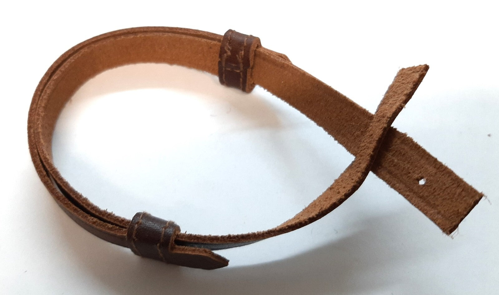 No2 Army Chinstrap Brown Leather Officers Khaki Hat Chin Strap NEW x2
