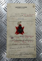 Genuine Vintage British Army Inspectorate of Stores Metal Badge Sample Card 1952