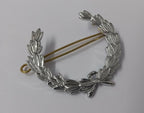 Silver Laurel Leaves Issue Chrome Prong Back Obsolete Pattern GIM184A
