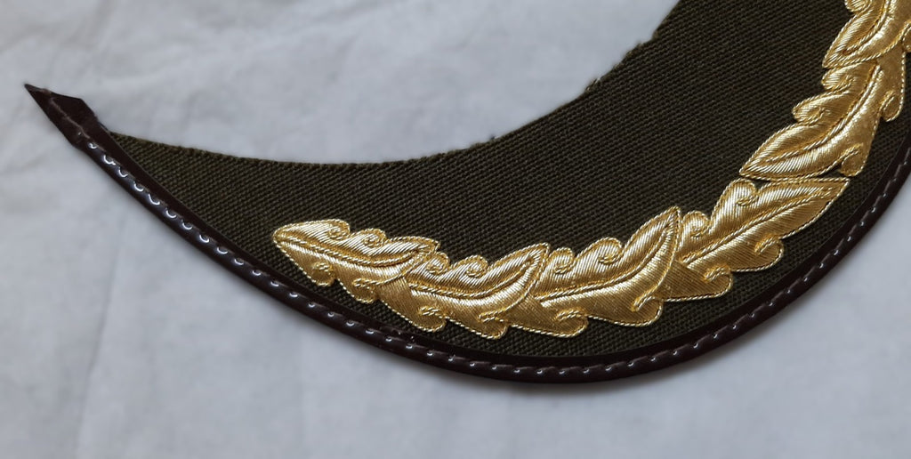 Staff Officer Peak British Oak Leaf Gold Mylar Sprig for No2 Dress Hat