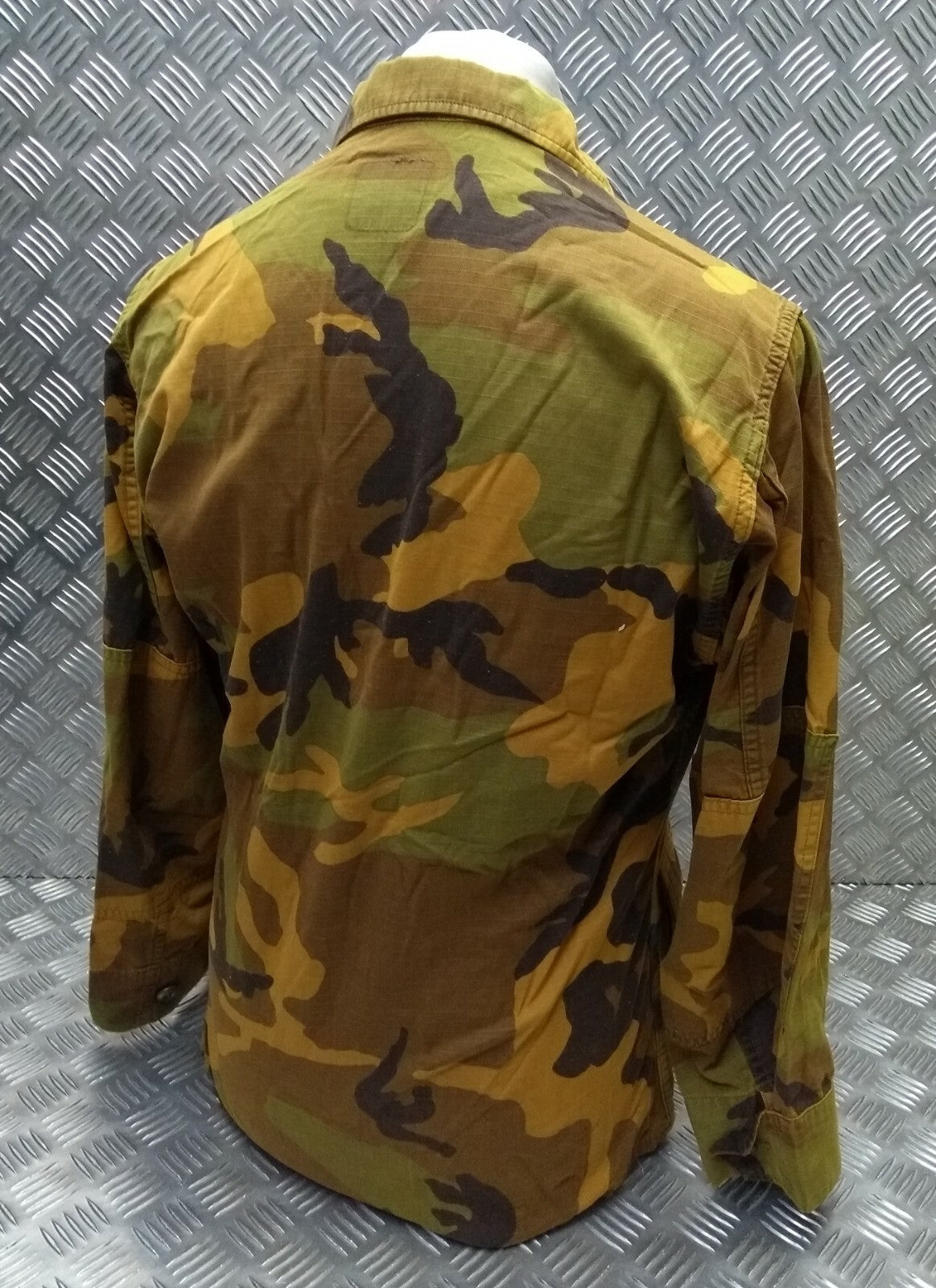 U.S Vintage Lightweight Rip Stop Camo Jacket Over Dyed Genuine U.S.