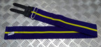Stable Belt Issue Purple with Yellow Stripe Double Leather Strap 36"