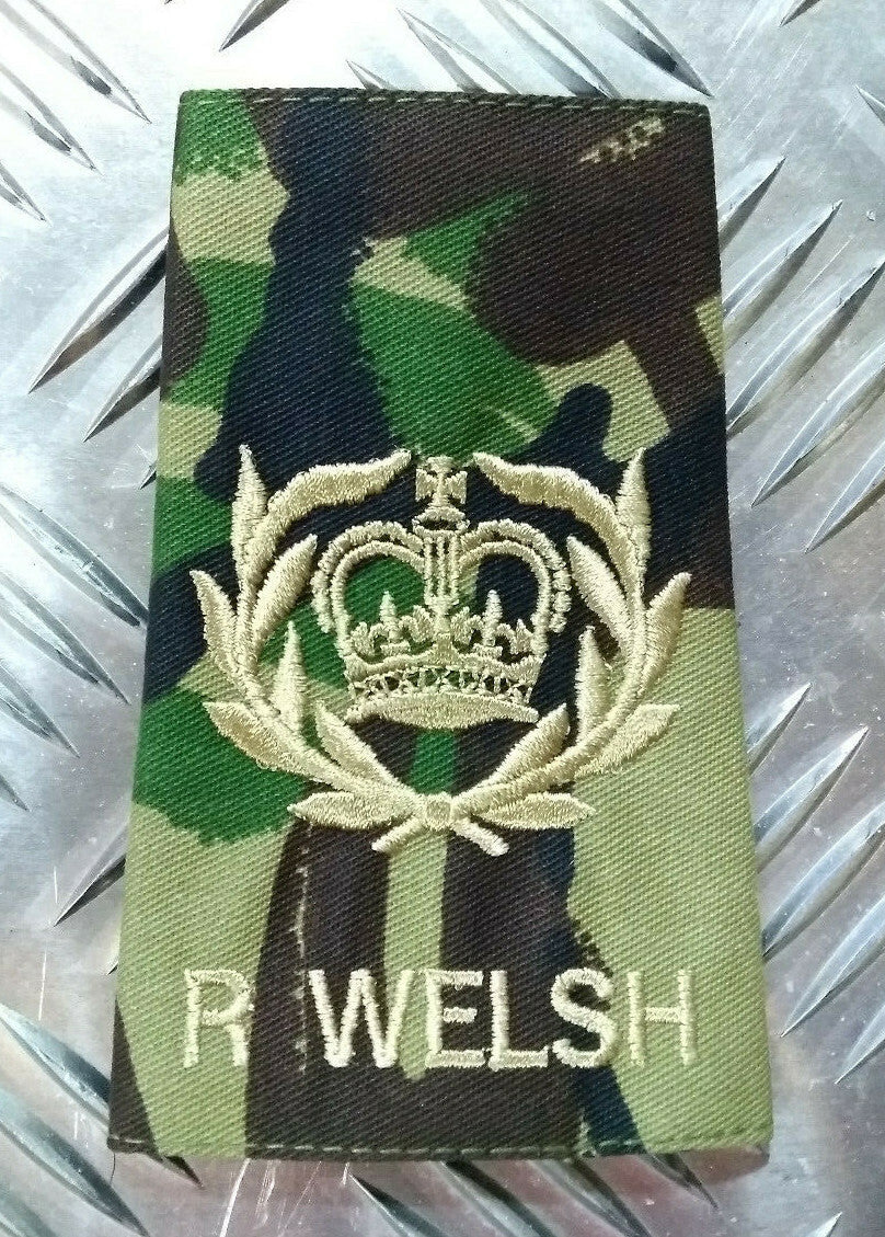 Woodland DPM Camo Royal Welsh Warrant Officer Class II. Rank Slide - NEW