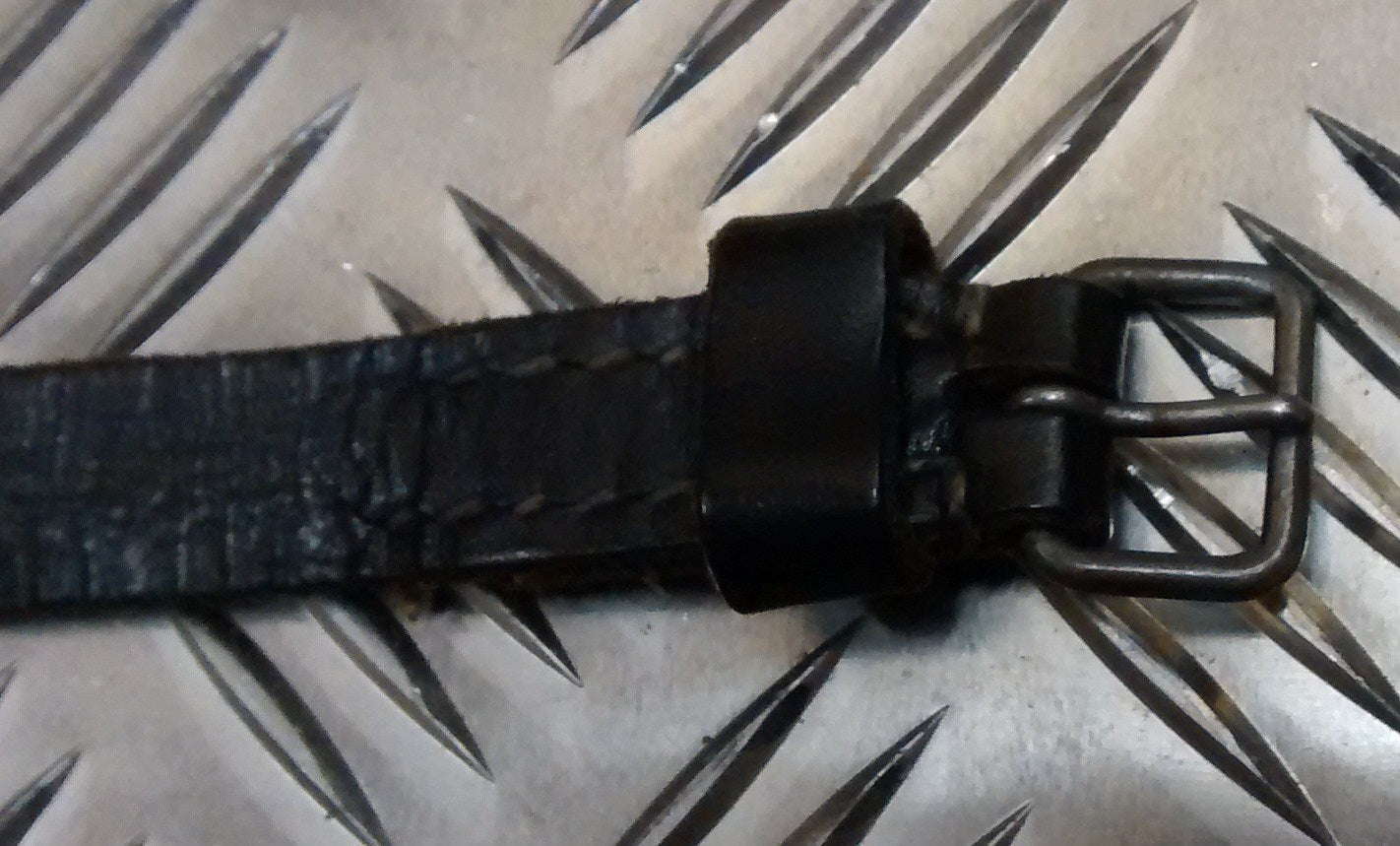 German Army Black Leather Strap Billy Can / Utility Vintage