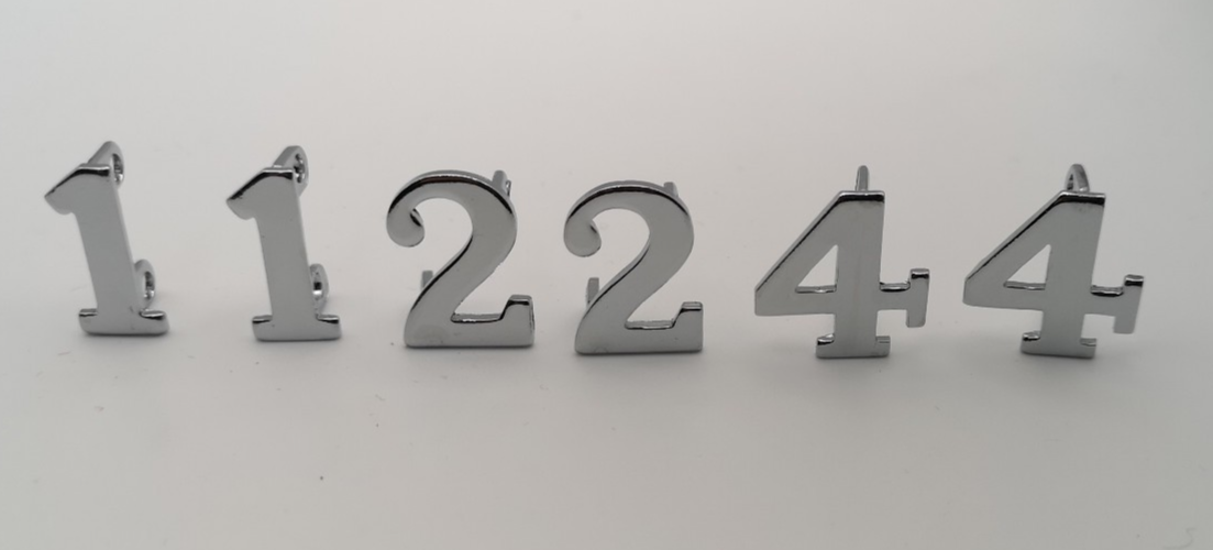 Shoulder & Collar Numbers 1  2  4 Pair Each
