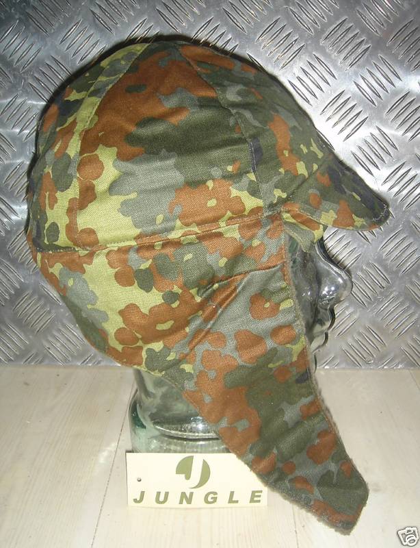 Genuine German Army Fleece Lined Flectarn Dog Hat with Ear warmers - Size 59cms