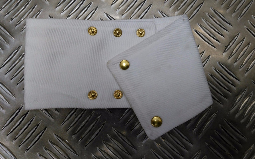 Genuine British Issued White Adjustable Armband with Stencilled Rank
