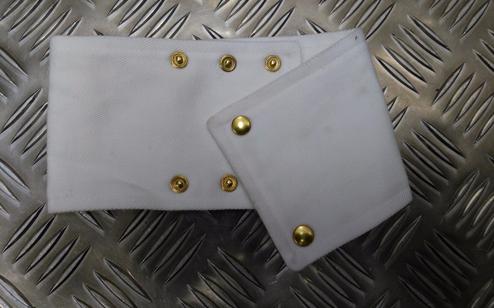 Genuine British Issued White Adjustable Armband with Stencilled Rank