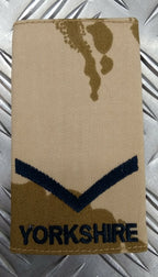 Genuine British Army Desert Camo Yorkshire Rank Slide Various Ranks