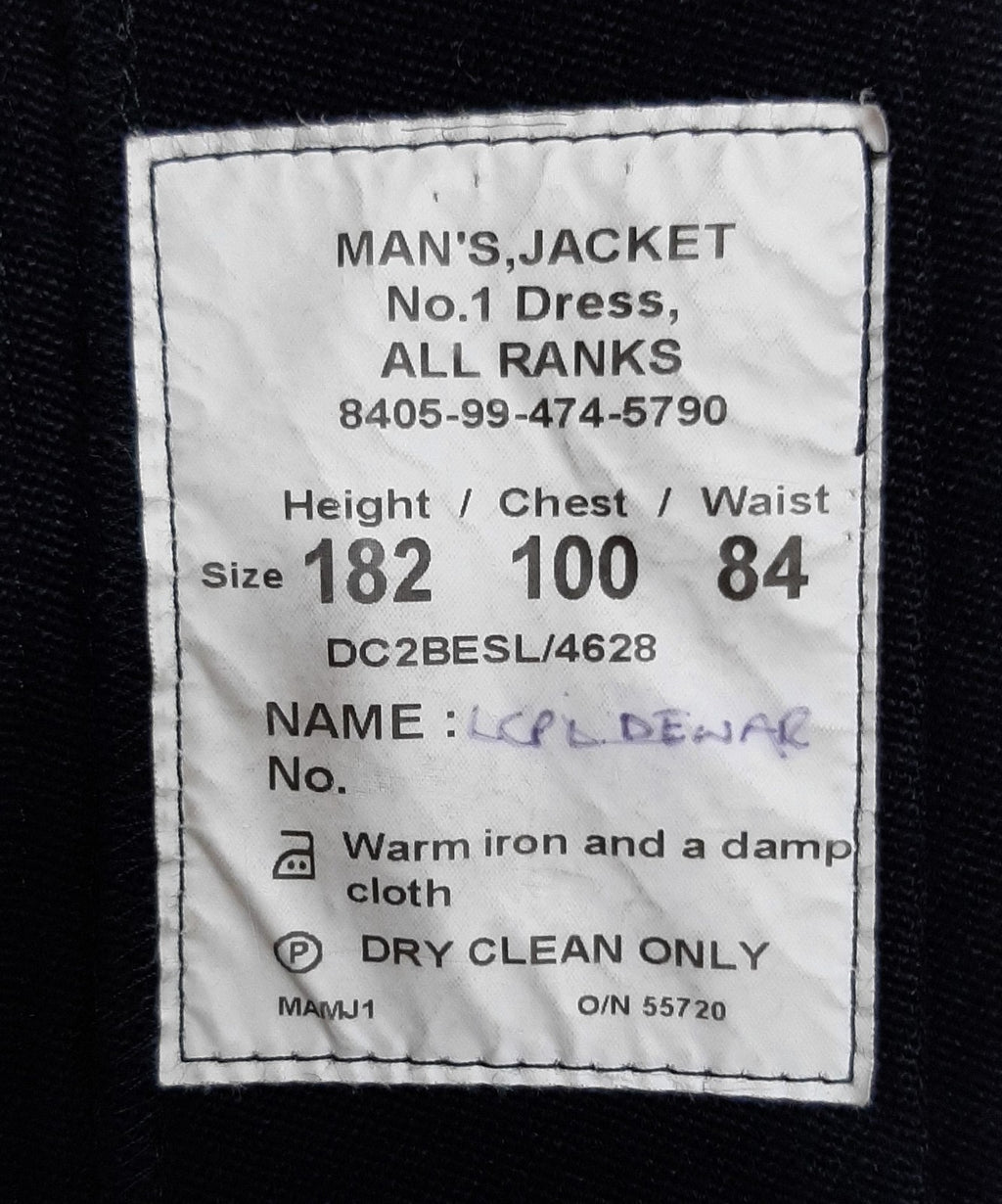 British Army No1 Dress Jacket All Ranks Pattern Number 1 Tunic No Buttons or Badges
