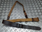 Vintage Sam Browne issue Leather Belt and Cross Over Strap