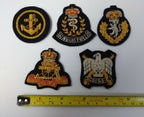 Genuine British Made Assorted Regiments Gold & Silver Wire Braid Badges ASPS303