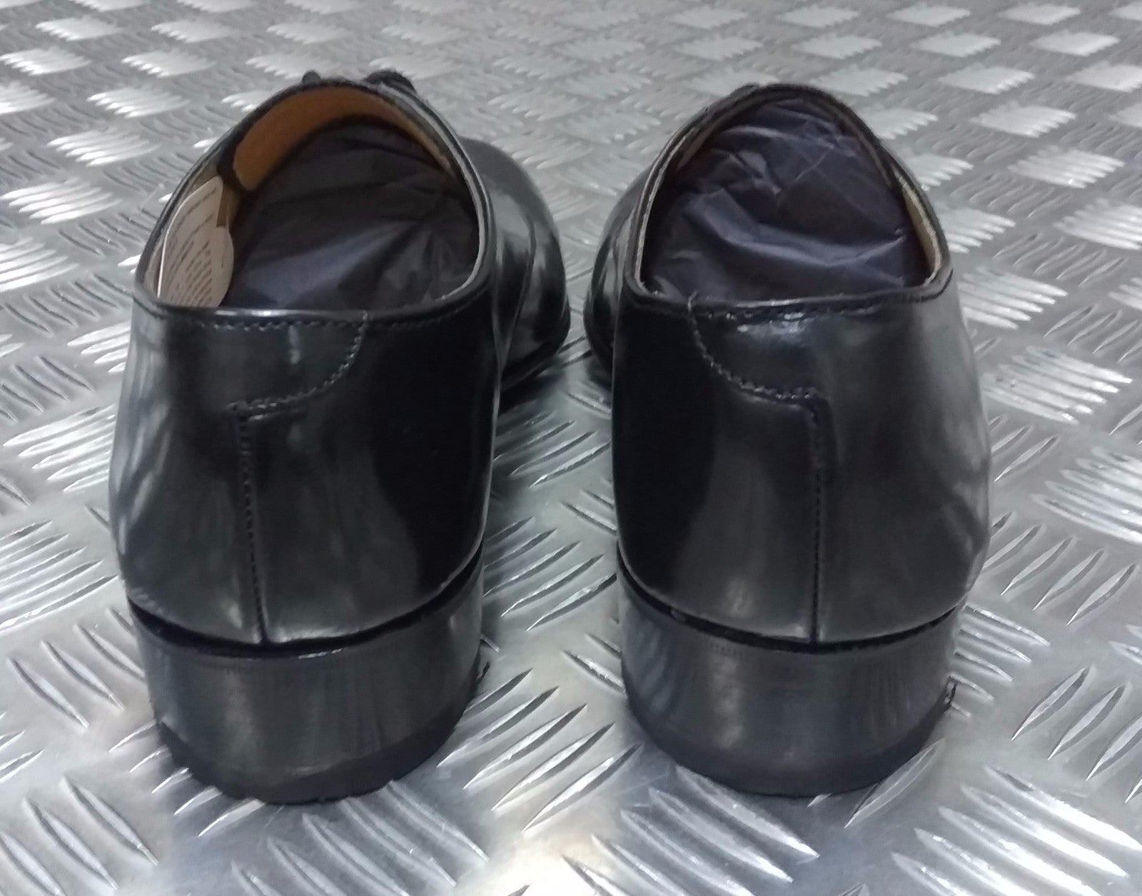 Women's Service Shoes Black Gibson Leather With Leather Soles NEW