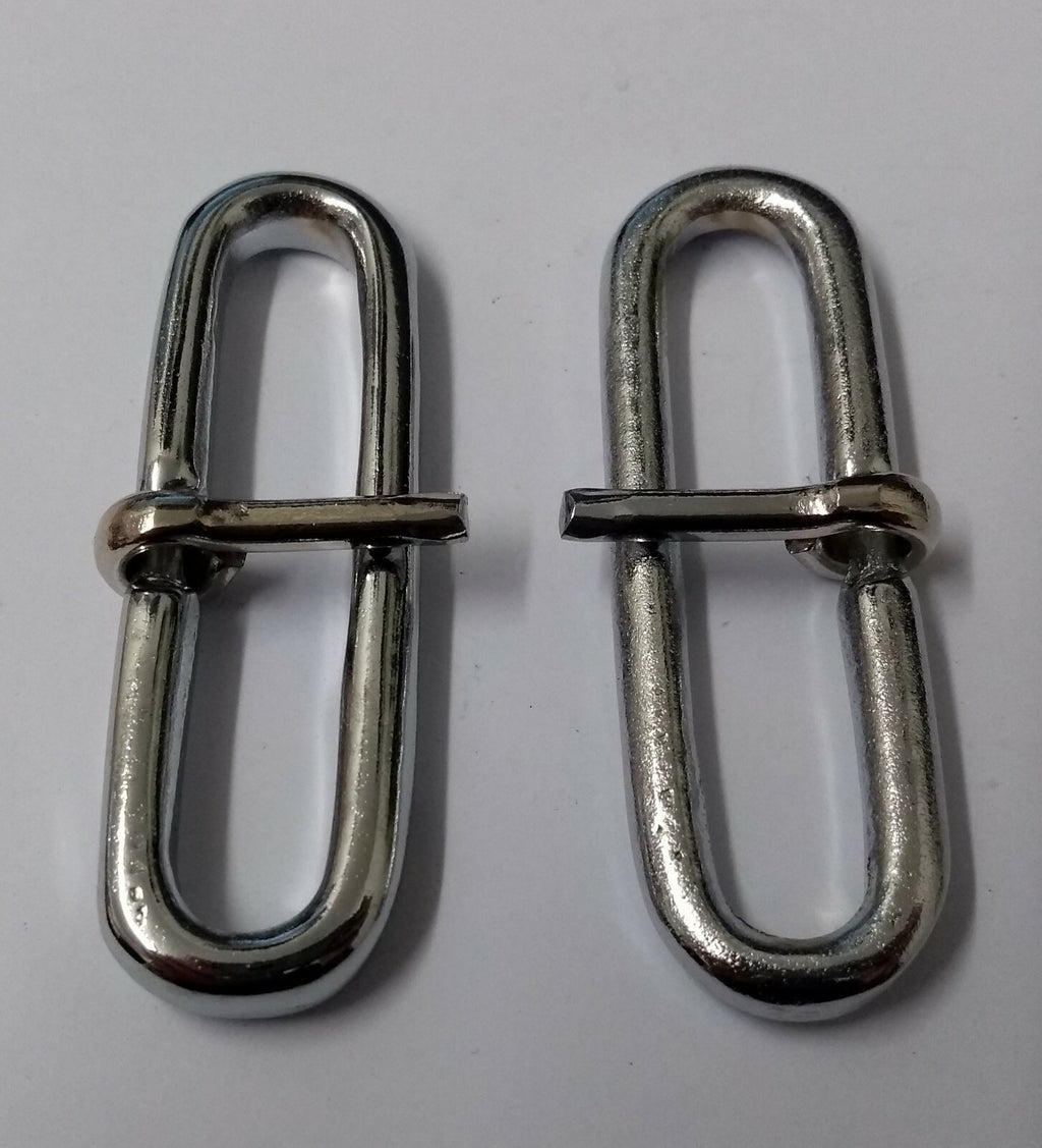 Genuine British Issue 2" Chrome Parade Belt Sliders Adjusters X2 STD121