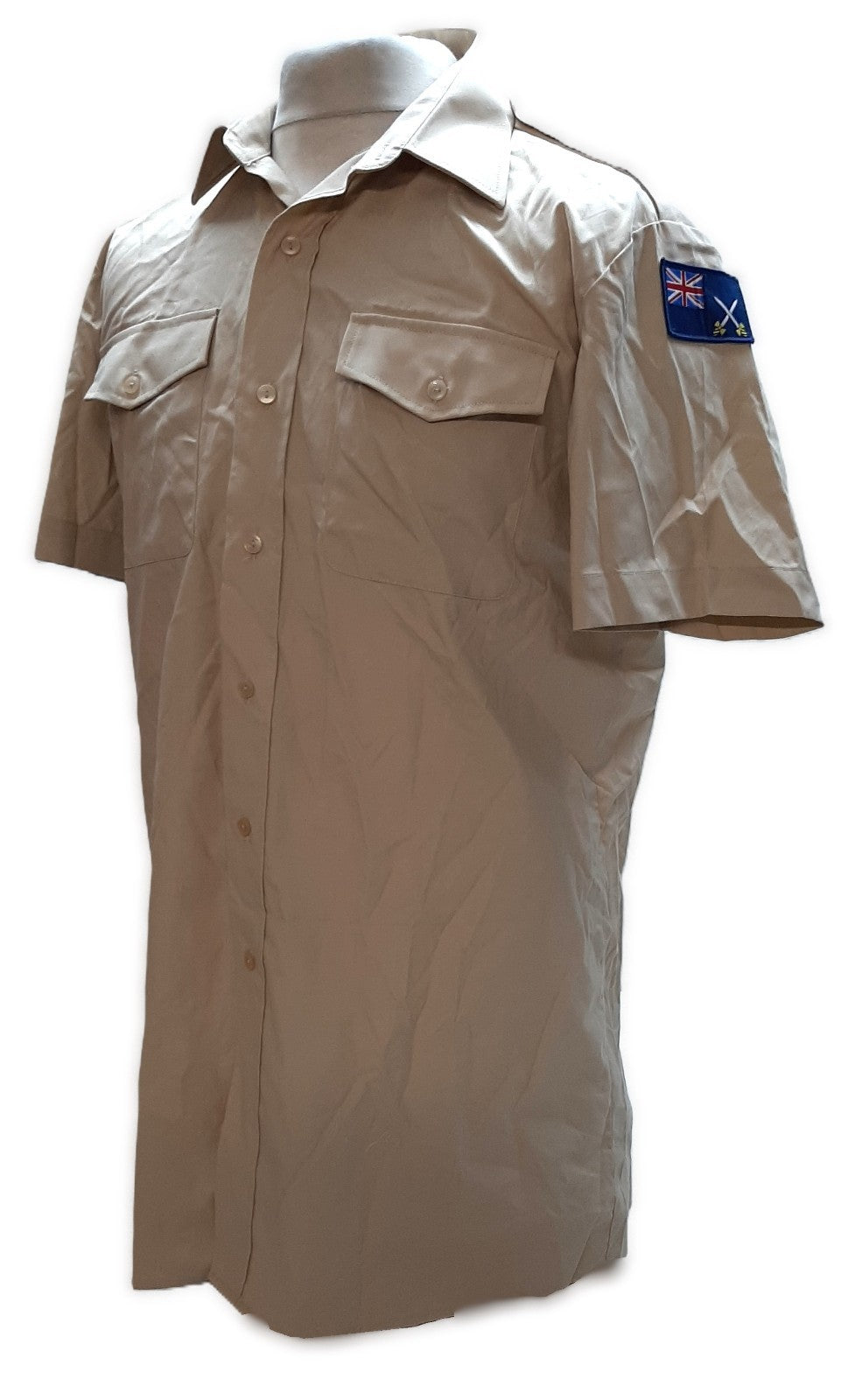 British Army No2 Shirt FAD Fawn Short Sleeves With RLC TRF