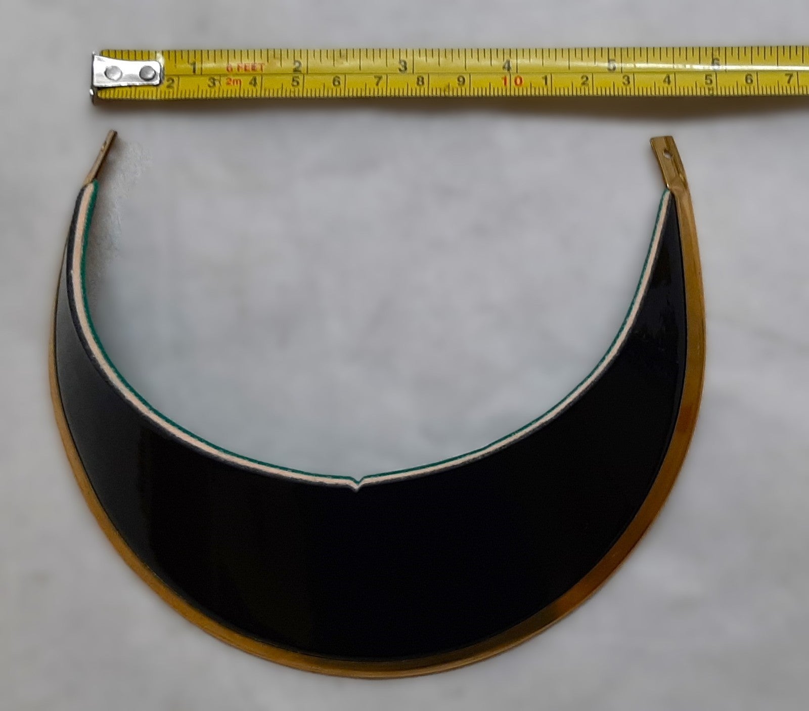 British Army Guards No1 Dress Hat Peak / Visor Patent with Brass Edging NOS