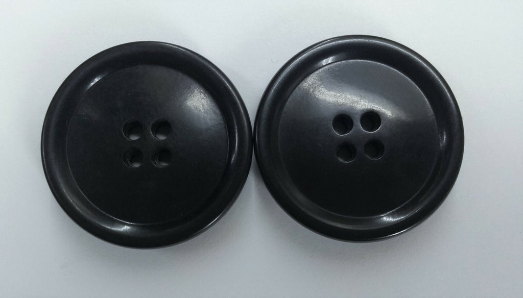 Genuine Vintage DMOB 4 Hole Plastic Coat Buttons Slate Grey X4 31.5mm