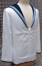 RN Middy Jumper Class 2 C II White British Sailors Uniform Top All Sizes - NEW